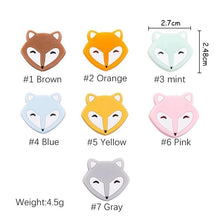 Load image into Gallery viewer, 5PCS/SET Silicone Animal Beads BPA Free Baby Teething Beads Toy For Pacifier Clips New Born Silicone Rodent Tiny Rod Baby Teether For Baby Kids