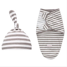 Load image into Gallery viewer, Newborn Wrapping Swaddle Baby Envelop Wrap Blanket Baby Hat Sleeping Bag Set Sleep Bag