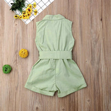 Load image into Gallery viewer, Luxury Elegant Summer Kids Girls Clothes Waistband Drawstring Romper Jumpsuit For Girls And Kids