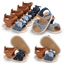 Load image into Gallery viewer, Baby Summer Newborn 0-18M Infant Baby Girls Boys Shoes Solid Non-slip Party Bow PU Leather Breathable Toddler Shoes