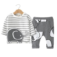 Load image into Gallery viewer, Romper Set Fashion Cartoon Bodysuit Hat and Pant Clothing Set Cute Animal Newborn Baby Clothes Pajamas