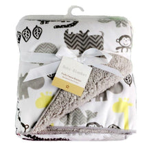 Load image into Gallery viewer, Baby Blankets New Layer Coral Fleece Infant Swaddle Wrap Owl Printed Newborn Baby Bedding Blanket