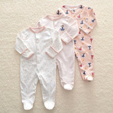 Load image into Gallery viewer, 3pcs Set Baby Romper Newborn Sleep suit Flower Baby Rompers Infant Baby Clothes Long Sleeve Newborn Jumpsuits Pajamas for Kids