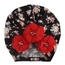 Load image into Gallery viewer, Handmade Luxury Flower With Pearl Cotton Soft Baby Turban Headband Handmade Elastic Baby Head Wrap Newborn Hair Accessories For Girls