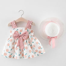Load image into Gallery viewer, Modern Baby Newborn Toddler Girls Summer Tutu Dress With Printing Princess Dresses Sundress And Hat