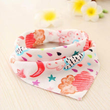 Load image into Gallery viewer, Baby Bibs Waterproof Triangle Cotton Cartoon Child Bibs Dribble Bibs Newborn Slabber Absorbent Cloth For Kids