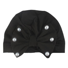 Load image into Gallery viewer, Modern Baby Hats Cute Rabbit Bow Knot with Pearls Baby Girl Hat with Pearls for Kids In Diamond Luxury Style