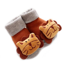 Load image into Gallery viewer, Cartoon Newborn Baby Toddler Floor Non-slip Socks Cotton With Bell Doll Baby Girls & Boys Soft Shoes For Kids