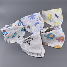 Load image into Gallery viewer, Modern 5PCS/Pack Cotton Baby Bibs 4 Lyers Girls Boys Triangle Feeding Burp Cloth Collar Scarf For Feeding