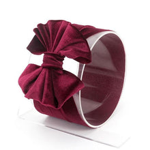Load image into Gallery viewer, New Large Bow Baby Headband Velet Soft Bowknot Girl Accessories Hair Solid Messy Bows Toddler Headbands Baby Head Wraps Turban Big Bow for Girls