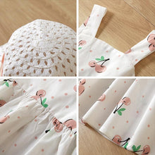 Load image into Gallery viewer, Baby Girls Dress with Sleeveless Print Floral for Birthday Party Princess Dress With Hat In Elefant Modern Style