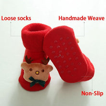 Load image into Gallery viewer, Luxury Modern Christmass Children's Socks With Doll Baby Keep Warm Elk Non-Slip Socks Newborn For Infant Toddler Kids