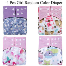 Load image into Gallery viewer, Reusable Waterproof Diaper Baby Bamboo Charcoal Diaper One Size Pocket Baby Nappies For Kids Set