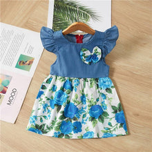 Load image into Gallery viewer, Baby Summer New Children Female Cotton A-Line Dress Kids Clothes Floral Princess Tutu Dresses For Girls