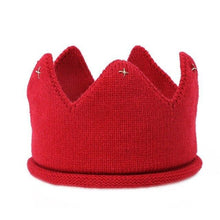 Load image into Gallery viewer, Modern Luxury New Trend Baby Hat Girls and Boys Crown Knitted Cap Toddler Empty Top Hats Newborn Design Woolen Yarn Bonnet For Kids