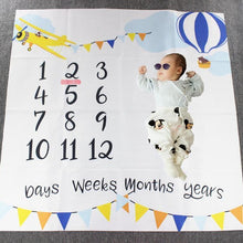 Load image into Gallery viewer, Newborn baby Monthly Growth Blanket Photography Props Background Cloth For Baby