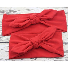 Load image into Gallery viewer, Modern Mother & Daughter Rabbit Ears Bow Hair Bands Cloth Headband Bowknot Headwear Bow
