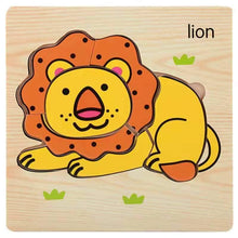 Load image into Gallery viewer, 3D Wooden Children Interesting Puzzle Toys With Animals and Cars Exellent Puzzles Intelligence Kids Early Educational Toys For Children