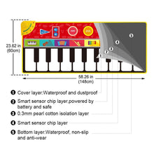 Load image into Gallery viewer, Big Size Music Piano Carpets & 8 Instruments Guitar Accordion Violin Sounds Musical Play Mat Educational Toy For Kids