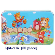 Load image into Gallery viewer, New 60 Pieces Wooden Puzzle Kids Toy Cartoon Animal Wooden Puzzles Child Early Educational Learning Toys for Christmas Gift