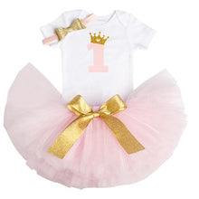 Load image into Gallery viewer, New Trend Dress For Baby Girls First 1st Birthday Baby Clothing Toddler Summer Clothes For Birthday Party