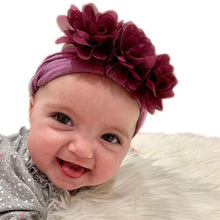 Load image into Gallery viewer, Baby Bows headbands Turban Kids Artificial Floral Elastic Toddler Solid Headband Hair Band Bow For Girls
