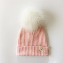 Load image into Gallery viewer, Winter Baby Boy Girl Artificial Pompom Knitted Hat Toddler Kids Caps With Pompon for Newborn