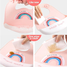 Load image into Gallery viewer, Bib Waterproof Silicone Feeding Saliva Towel Newborn Adjustable Bur Cloth Turban Disposable Cartoon with Elegant Deisgn For Baby and Kids