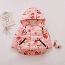 Load image into Gallery viewer, Designer Luxury Elegant New Winter Baby Outerwear Hooded Printed Cotton Padded Jacket and Coats For Babies and Girls Kids