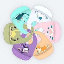 Load image into Gallery viewer, Adjustable Oil-proof Food Grade Silicone Drool bib Soft And Comfortable Saliva Towel Lunch Baby Bib For Babies and Kids