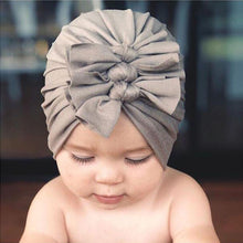 Load image into Gallery viewer, Luxury Modern Baby Headband Hat Bowknot Print Cotton Stretchy Turban Headband Infant Head Wrap Beanie Hat For Babies and Kids