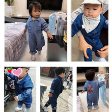 Load image into Gallery viewer, Modern Baby Newborn Jeans Style Romper and Jumpsuit Cartoon Jumpsuit Baby Boy Clothes
