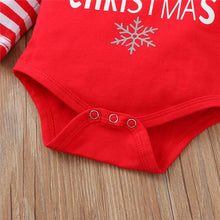 Load image into Gallery viewer, 3PCS Romper Jumpsuits+Striped Pant Christmas Clothes Set Kids for Infant Boys/Girls In Christmas Printed Design