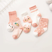 Load image into Gallery viewer, Luxury Modern 5pair Socks Set Kids Soft Cotton Socks Baby Cute Cartoon Warm Dots Fashion Sport Socks For Firls and Boys Kids