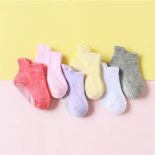 Load image into Gallery viewer, 6 Pairs Cotton Baby 's Non-slip Boat Low Cut Floor Socks With Rubber Grips For Boys & Girls Sock