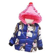 Load image into Gallery viewer, Luxury Newborn Children Plus Cute Hooded Cotton Jacket Infant Clothing for Baby Girls In Elegant Colorful Design For Winter