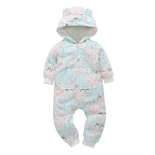 Load image into Gallery viewer, Modern Popular Fashion Newborn One Piece Fleece Hooded Jumpsuit Long Sleeved Baby Body suits Romper For Girls and Boys Kids