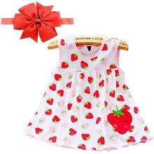 Load image into Gallery viewer, Children's Wear Dress Girls Dresses For Party and Wedding with 100% Cotton Striped Lapel Fly Sleeves