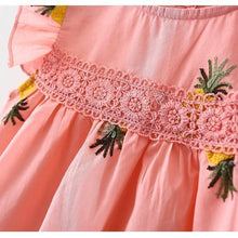 Load image into Gallery viewer, Summer Baby Frill Sleeve Newborn Infant Dresses Cotton Pineapple Sleeveless Toddler Dresses For Girls