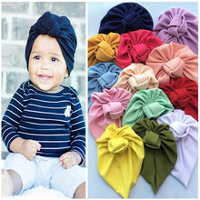 Load image into Gallery viewer, Cute Bows Baby Hat Knot Intant Baby Girls Newborn Turban Soft Children Kids Toddler Beanie Cap