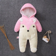 Load image into Gallery viewer, Elegant Baby Clothes Rompers Jumpsuits Newborn Cartoon Little Bee Rabbit Ears Zipper Clothes Cotton Jackets For Kids