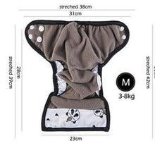 Load image into Gallery viewer, Newborn Pocket Diaper Cloth Diapers Bamboo Charcoal Inner Waterproof PUL Outer Double Gussets Nappies for Baby