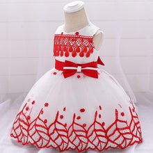 Load image into Gallery viewer, Leaf Embroidered Princess Children Elegant Dress For Girls Baby Wedding Dresses Unique Design
