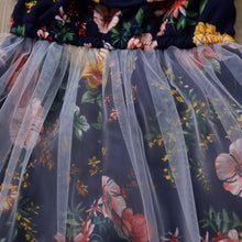 Load image into Gallery viewer, Modern colorful Floral Design Girl Princess Strapless Girls Dresses Summer Dress For Birthday And All Occasion