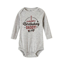 Load image into Gallery viewer, Happy Birthday Daddy Newborn Kids Baby Boys Girls Infant Long Sleeve Jumpsuit ROmper In Modern Designs With Party Print