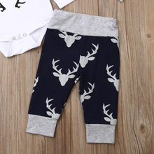 Load image into Gallery viewer, Newborn Baby Boy Clothes Costume Little Man Romper+Deer Leggings+Hat Warm Outfit Baby Boy Infant Clothes In elegant Modern Design