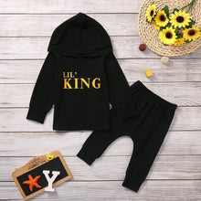 Load image into Gallery viewer, Baby Boy Letter Hoodie T-Shirt Tops and Camo Pants Outfits In Modern New Printed Style For Kids