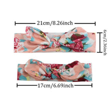 Load image into Gallery viewer, Mother & Baby Headband for Girl Bow Hairband Floral Elastic Hair Bands Parent-Child Turban Hair Accessories Bow For Mother and daughter
