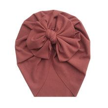 Load image into Gallery viewer, Newborn Baby Boy Girl Turban Cotton Beanie Winter Warm Soft Cap For Kids In Elegant Modern Style For Baby Girls