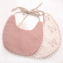 Load image into Gallery viewer, Double-deck Infant Baby Girl Boy Bib Kid Toddler Dinner Feeding Tassel Cotton Linen Burp Cloths